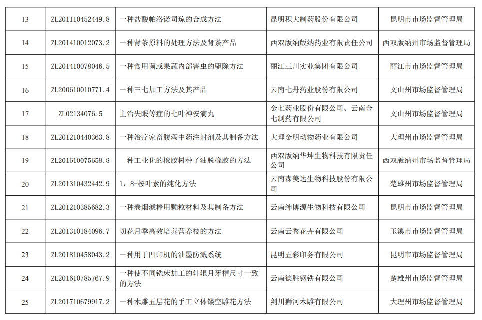 021年云南省专利奖评审结果公示(图4)