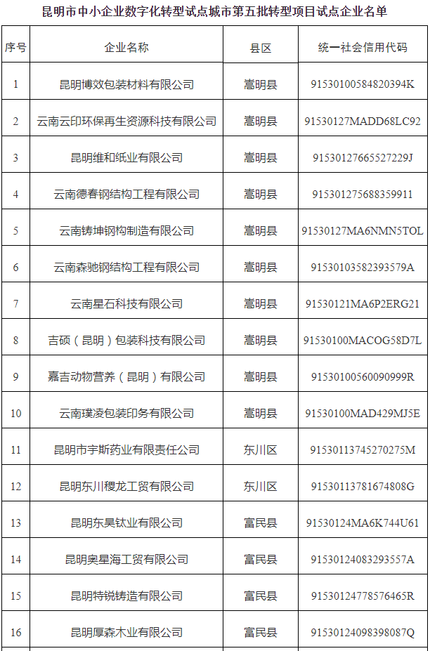 市中小企业数字化转型试点城市第五批(图1)